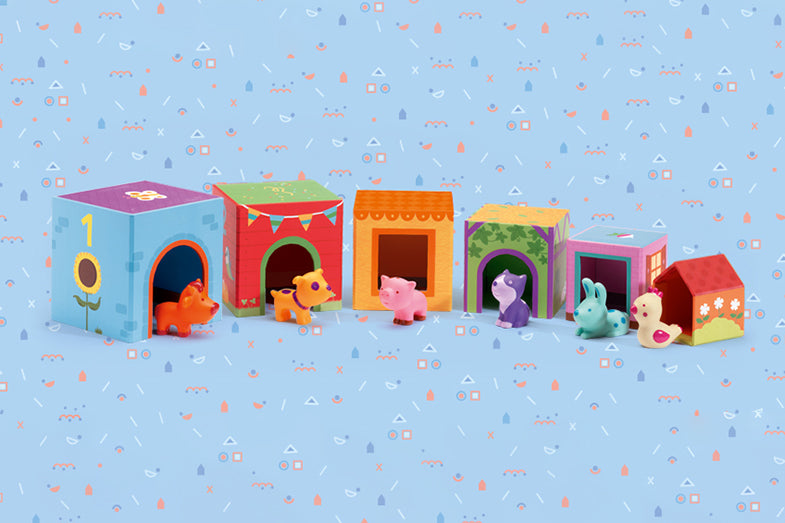 動物とおうちのキューブで、たのしく数をお勉強しよう!