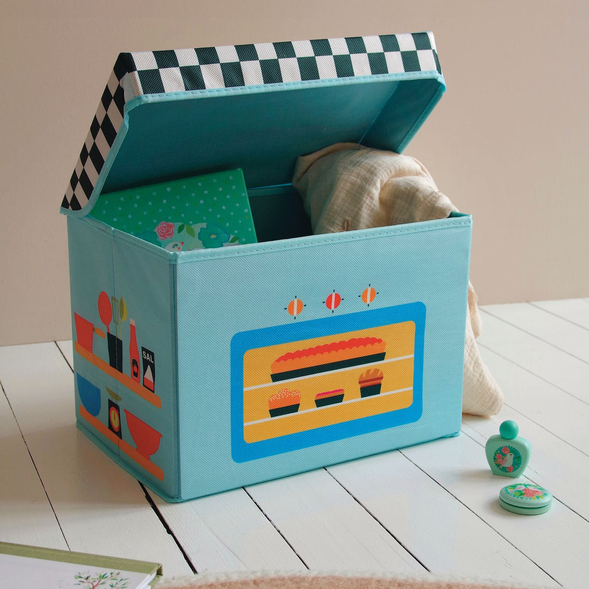 ふた付きおもちゃ箱 ストレージボックス クッカー | フランスの知育