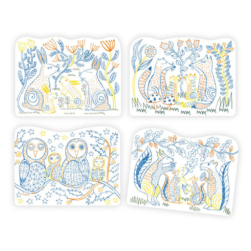 カラーリングピクチャー ウッドランドファミリー