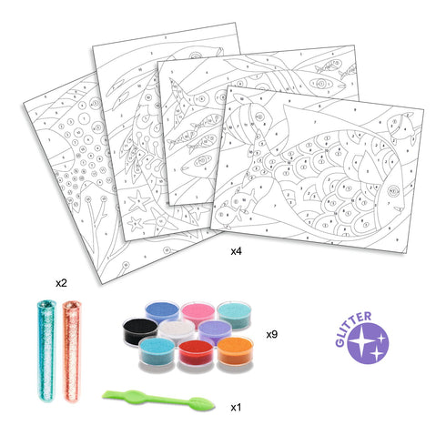 「サンド&グリッター フィッシュレインボー」のパーツ内容