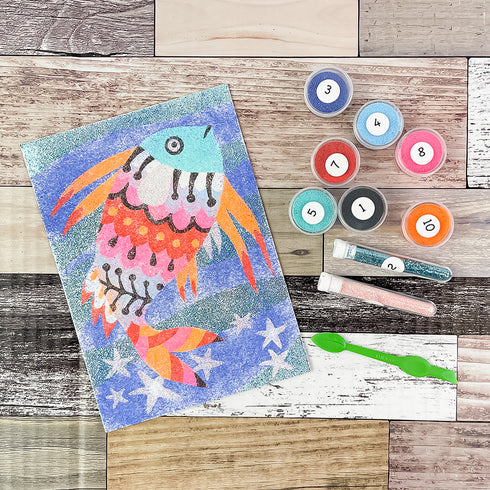 「サンド&グリッター フィッシュレインボー」の中の1つが製作完了しました。