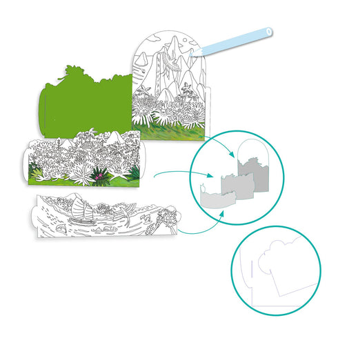 3Dカラーリングジオラマ トップ オブ マイ アイランド