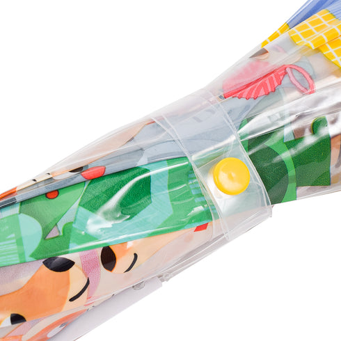 傘は、スナップボタンでまとめられるようになっています。