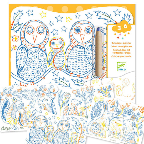 カラーリングピクチャー ウッドランドファミリー