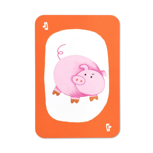 「プエット! プエット!」の赤いカードの中の1枚。ブタが描かれています。