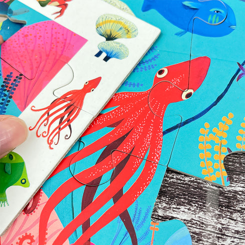 「オブザベーションパズル アクアティック」の縁に描かれていたタコをパズル内から見つけました。