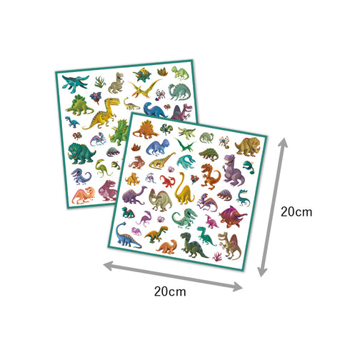 シールセット ダイナソーの本体サイズ