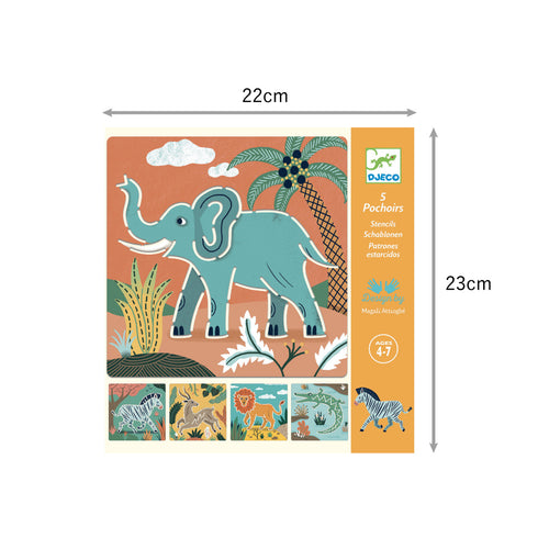 ステンシル ワイルド アニマルズのパッケージサイズ