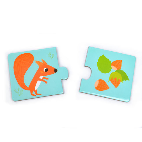 リスには好物の木の実が組み合わさります。