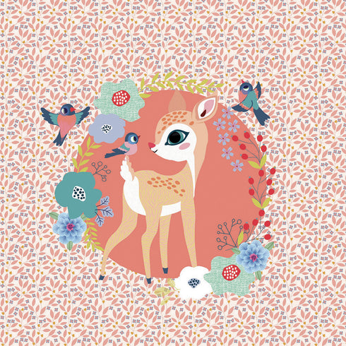 ジュエリーボックスに描かれている絵です。かわいい小鹿のイラストが描かれています。