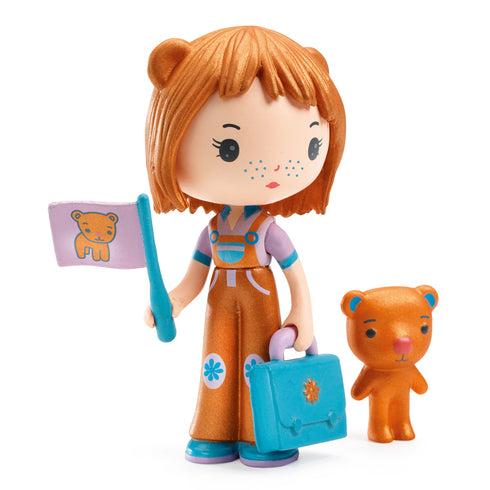 かわいいクマ耳の女の子アヌークと仲間のノースの人形セット。TINYLY(ティーニー)のフィギュアシリーズ。