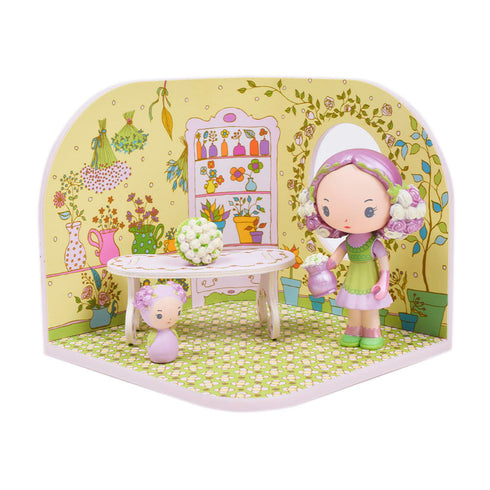 ロザリーと仲間のロージーの可愛らしい小さなお花屋さんです。ティーニーの世界観を素敵に広げてくれるでしょう。