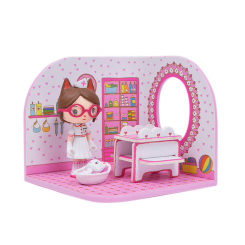 ミルゥと仲間のルロゥの可愛らしい小さなドールハウスセット。ティーニーの世界観を素敵に広げてくれるでしょう。