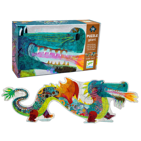 ピースも出来上がりも大きなジャイアントパズル。くみ上げると 縦:44㎝ 横:138㎝の大きさになります。