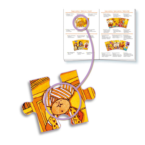 「オブザベーションパズル ヒストリー」のブックレットにはパズルに描かれている人物や出来事の解説が記載されています。