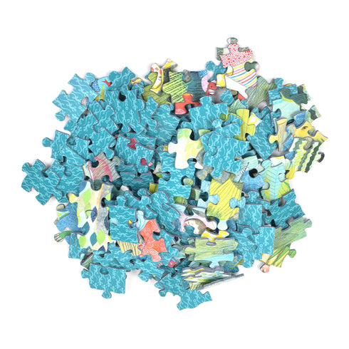 積みあがったパズルのピースです。