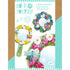 「DIY ミラーズ プリティーフラワー」という商品です。草花のシールを貼って3種類の可愛い手持ち鏡が作れる工作キットです。少しずつ重ねて貼ることで、立体的で華やかな鏡に仕上がります。