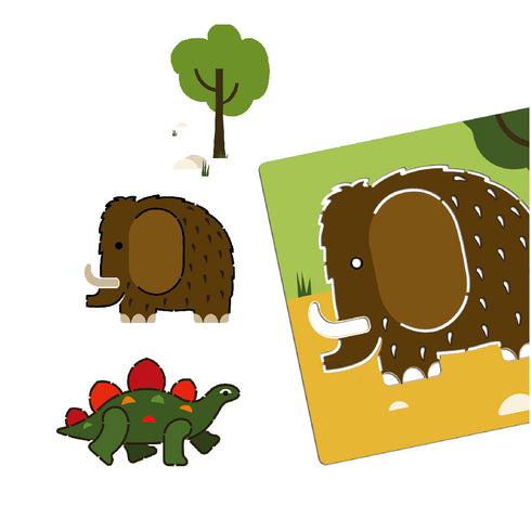 かっこいい恐竜のステンシル ダイナソー|フランス玩具ジェコユニークな恐竜たちのカッコいいステンシルセット。恐竜好きにおすすめ。溝をなぞると簡単に絵が描けます。フランス知育おもちゃブランドDJECOジェコステンシルセット