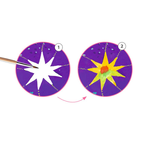 筆を使って色を付けていきます