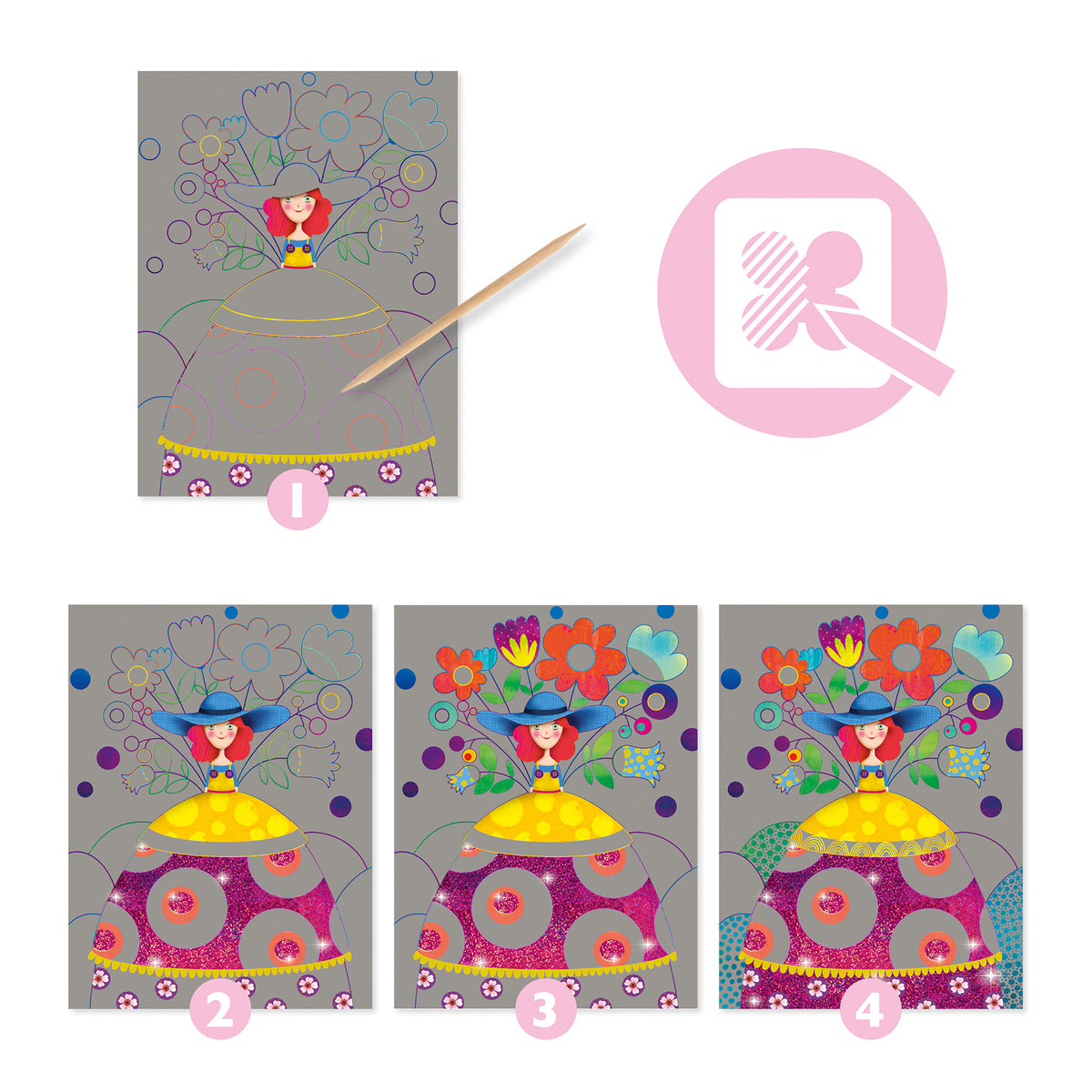 美しいスクラッチアート ビューティーズ ベル | フランスの知育玩具