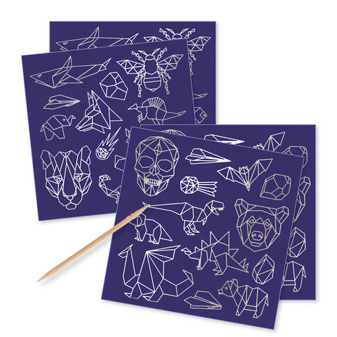 2パターンのシートが2枚ずつ、見本シートが1枚、棒が1本入っています。