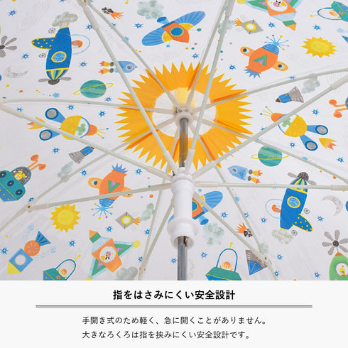 中央シャフトの下ろくろ(白い部位)の上下で、傘の開け閉めができるように作られてます。