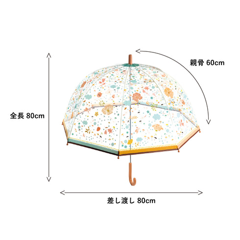 全長は約80cm。差し渡しは約80㎝。親骨は約60㎝です。