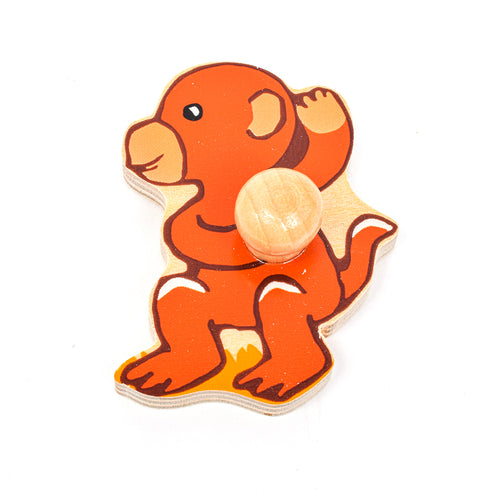 サルのイラストが描かれた木製のピースです。