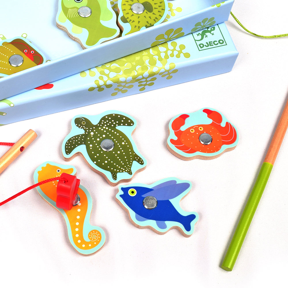 DJECO ジェコ 魚釣り ゲーム 知育玩具 トロピカルフィッシングゲーム 木製 2歳 (DJ01652)