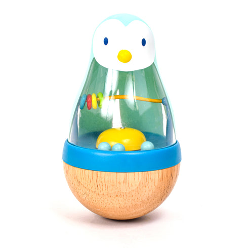 ペンギンの起き上がりこぼし 「ローリーピンギー」の正面です。