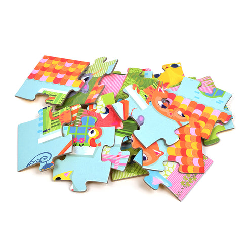 積みあがったパズルのピースです。