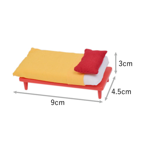 ベッドのサイズは 9x3x4.5㎝。