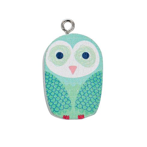 フクロウの木製ビーズです。