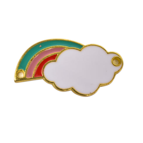 雲と虹の形をしたチャームです。