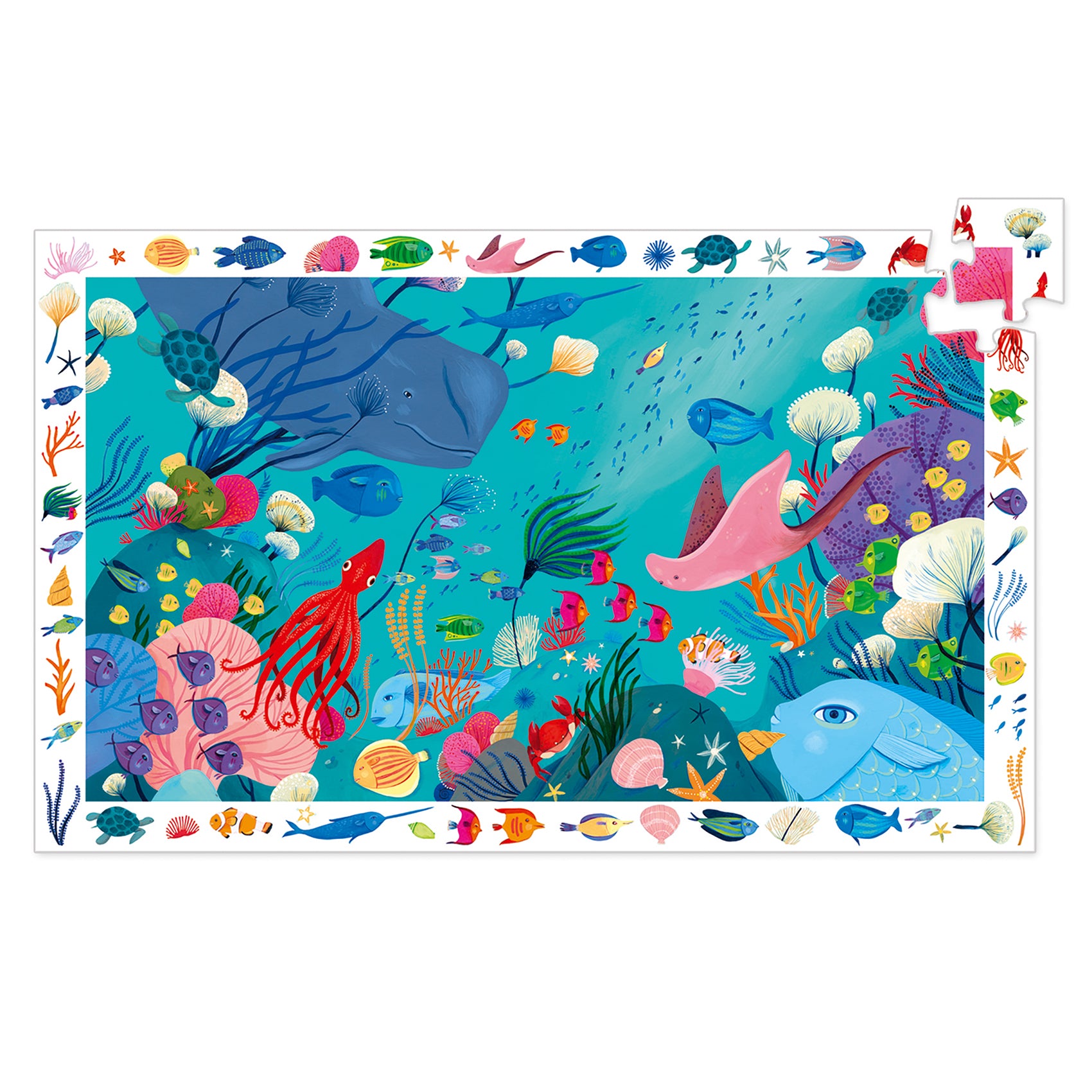 オブザベーションパズル アクアティック | フランスの知育玩具 DJECO